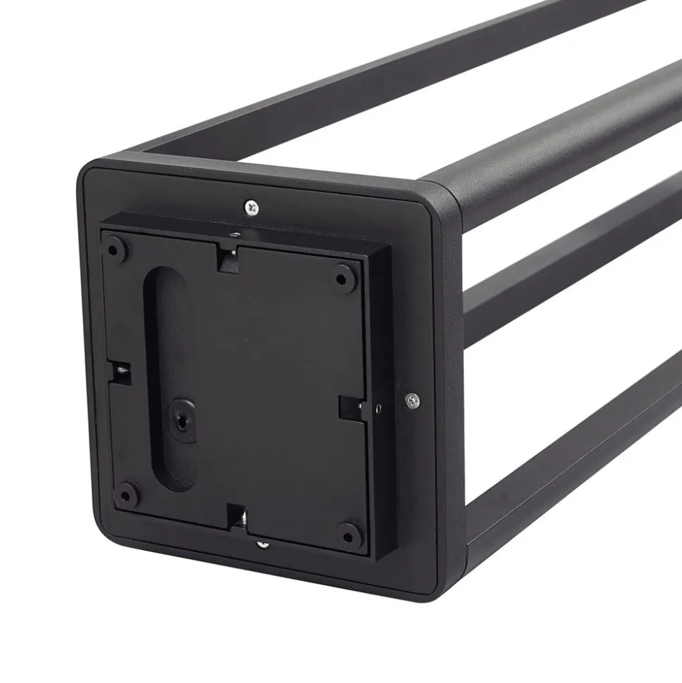 Lucande LED-udendørslampe Thorvid, højde 180 cm, sort