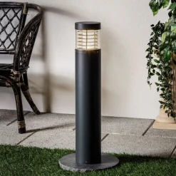 Lucande LED-vejlampe, 65 cm, antracit, metal, IP54