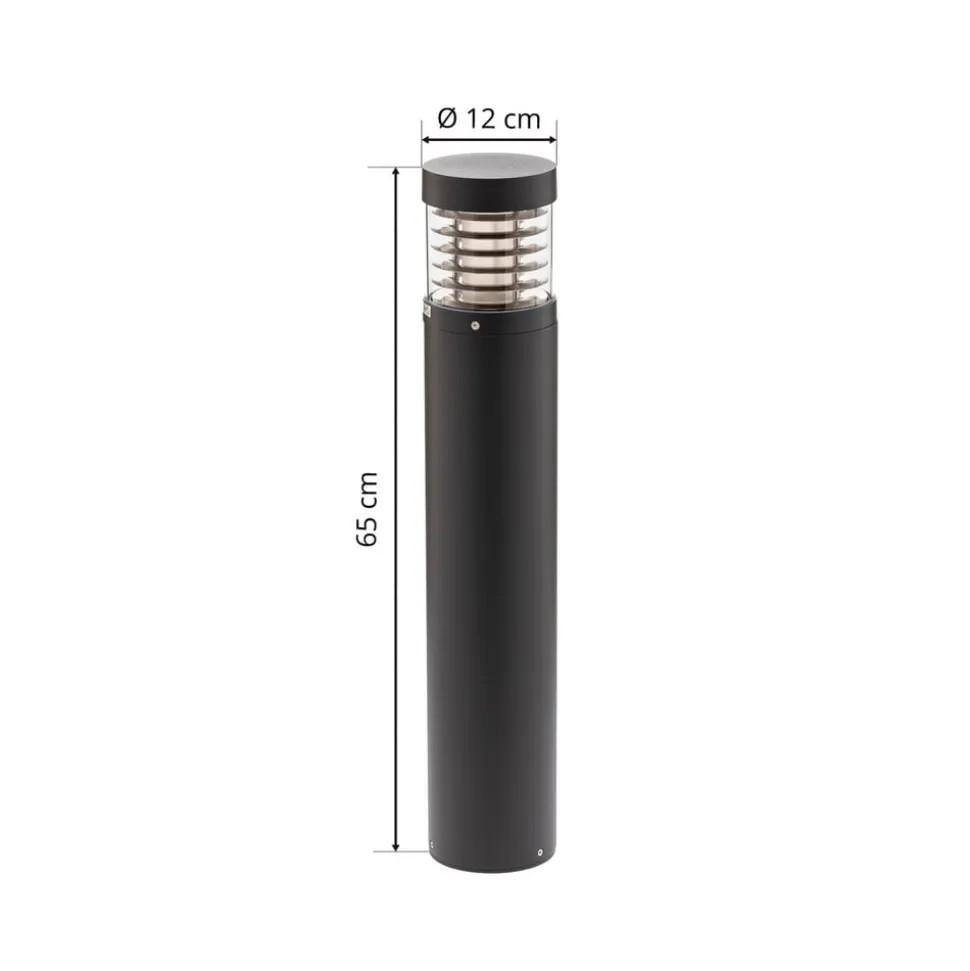 Lucande LED-vejlampe, 65 cm, antracit, metal, IP54