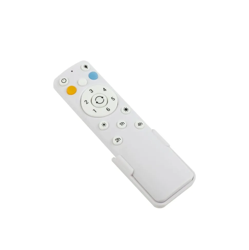Lucande LED-ventilator Lineta, hvid, reb, Ø 103 cm, støjsvag