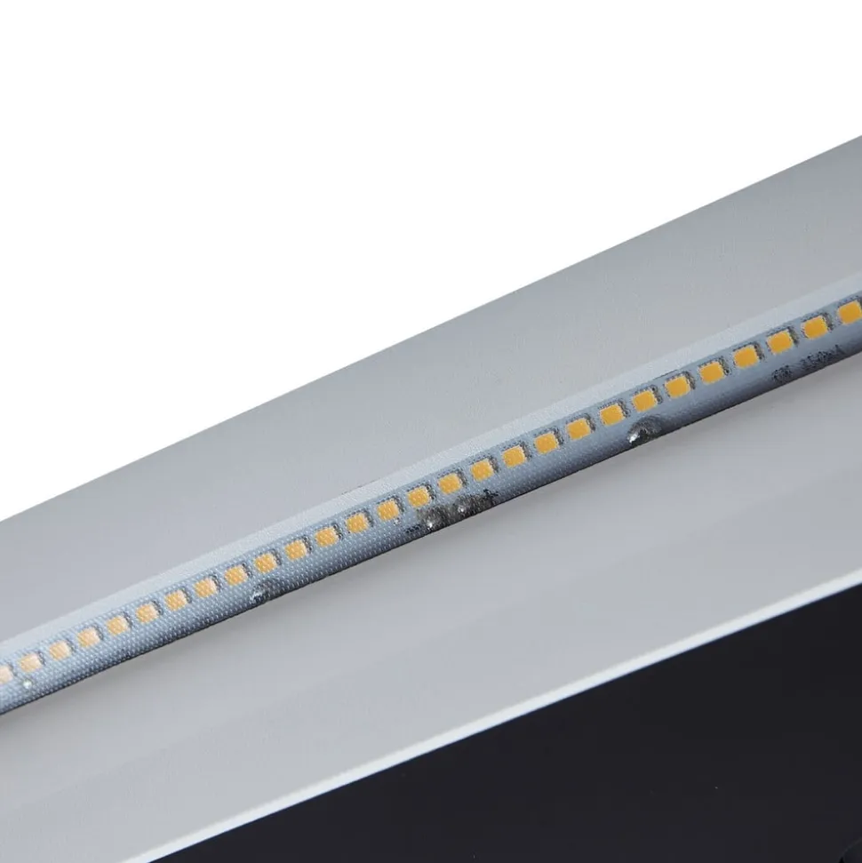 Lucande LED-vægindbygningslampe Loya, 23 x 8 cm, hvid, IP54