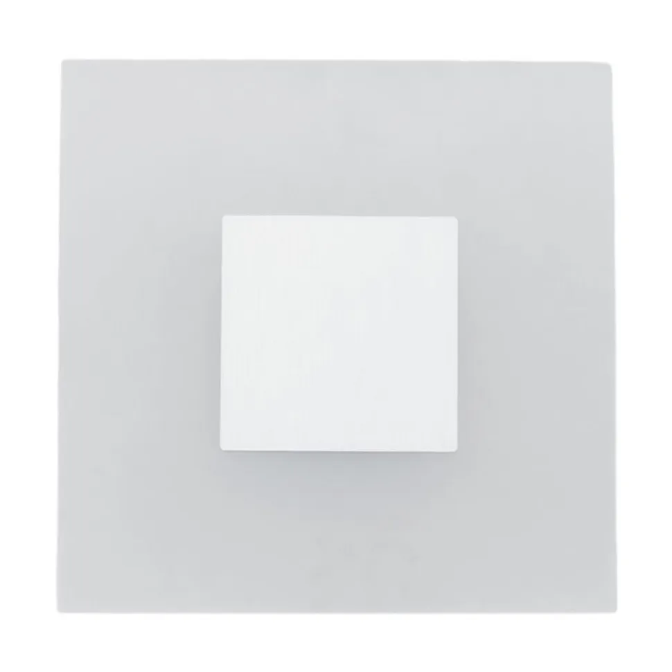 Lucande LED-væglampe Berlind, 26 cm, hvid, glas, metal