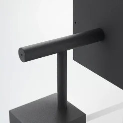 Lucande LED-væglampe Cube, antracit, glas, 37 cm, IP54