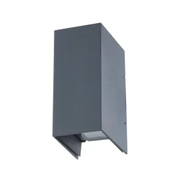 Lucande LED-væglampe Kimian, højde 17 cm, antracit, IP54
