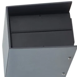 Lucande LED-væglampe Kimian, højde 17 cm, antracit, IP54