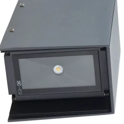 Lucande LED-væglampe Kimian, højde 17 cm, antracit, IP54