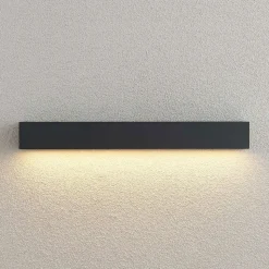 Lucande LED-væglampe Lengo, 50 cm, antracit, ned, 3.000K