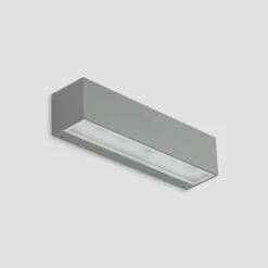 Lucande LED-væglampe Lengo, 25 cm, sølv, 2 lyskilder, IP65