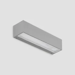 Lucande LED-væglampe Lengo, 25 cm, sølv, 1 lyskilde, IP65
