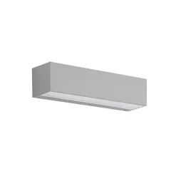 Lucande LED-væglampe Lengo, 25 cm, sølv, 1 lyskilde, IP65