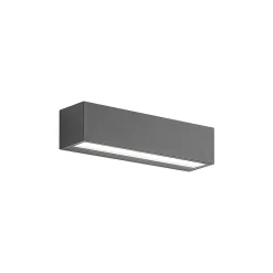 Lucande LED-væglampe Lengo, 25 cm, antracit, down, 3000K