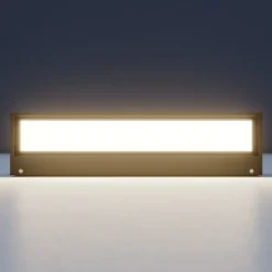 Lucande LED-væglampe Lengo, 25 cm, antracit, down, 3000K