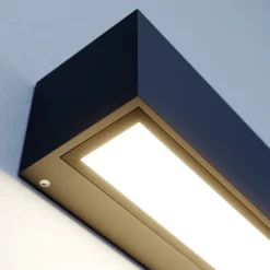 Lucande LED-væglampe Lengo, 25 cm, antracit, down, 3000K