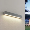 Lucande LED-væglampe Lengo, 50 cm, sølv, 1 lyskilde, IP65