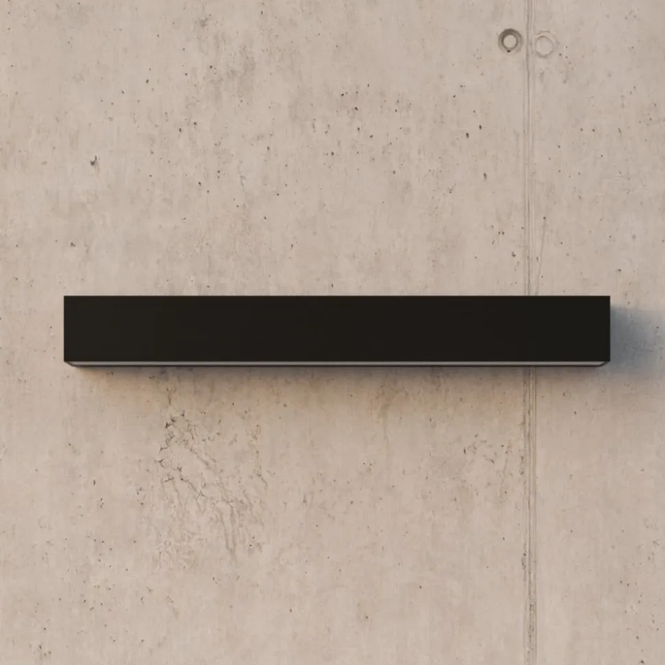 Lucande LED-væglampe Lengo, 50 cm antracit, op/ned 3000K