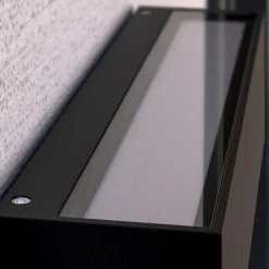 Lucande LED-væglampe Lengo, 25 cm antracit, op/ned 3000K