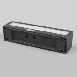 Lucande LED-væglampe Lengo, 25 cm antracit, op/ned 3000K