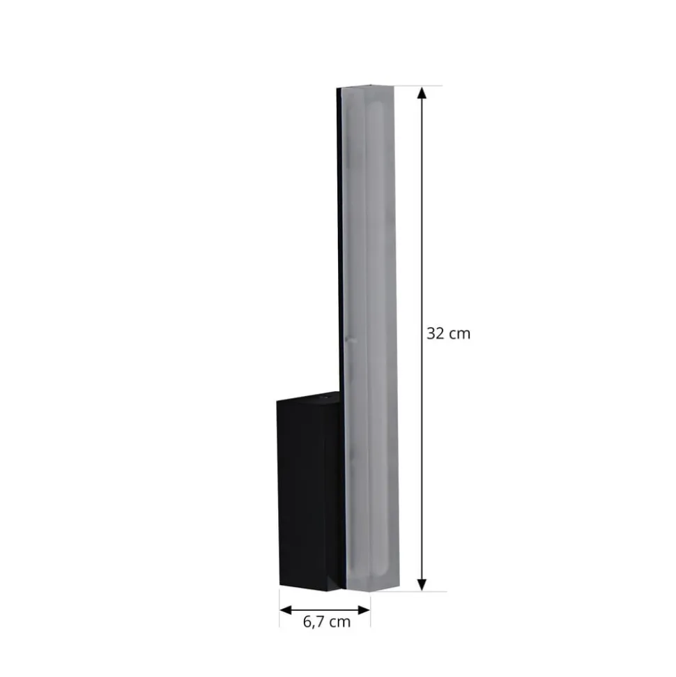 Lucande LED-væglampe Lisana, lodret, IP44