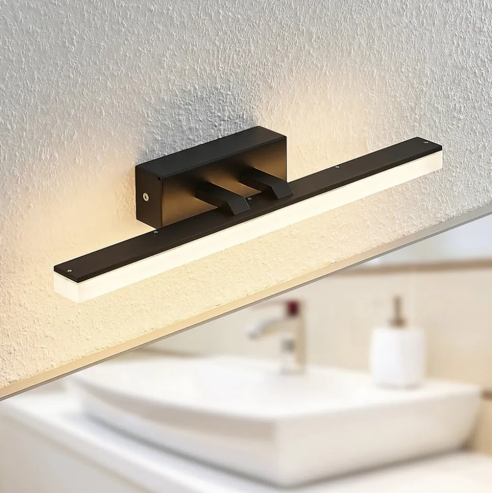 Lucande LED-væglampe Lisana, vandret, 46 cm, IP44