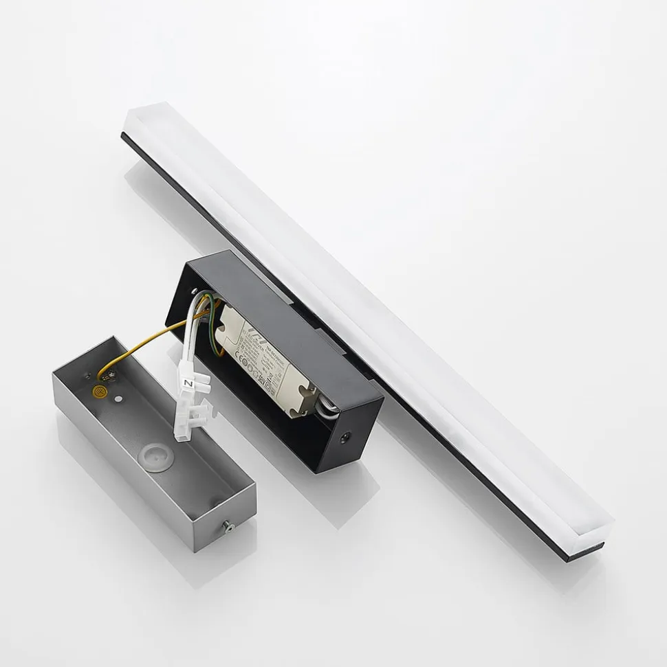 Lucande LED-væglampe Lisana, vandret, 46 cm, IP44