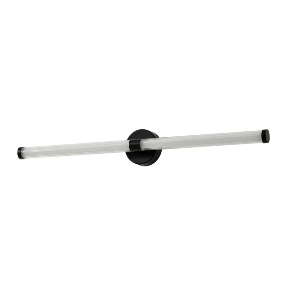 Lucande LED-væglampe Melisa, sort, 90 cm, CCT, IP44