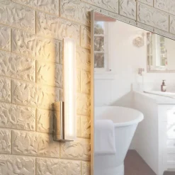 Lucande LED-væglampe til badeværelset Julie, 32 cm høj, krom, IP44