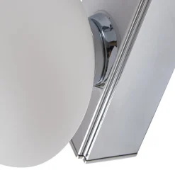 Lucande LED-væglampe til badeværelset Myrra, krom, glas, 60 cm, IP44