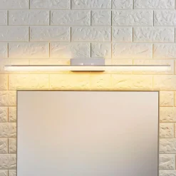 Lucande LED-væglampe til badeværelset Julie, 75 cm, krom, metal, IP44
