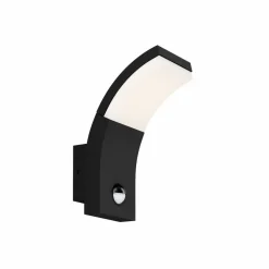 Lucande LED-væglampe Timm, sensor, 20cm, antracit, IP54