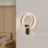 Lucande LED-væglampe Yekta, direkte, sort, dæmpbar