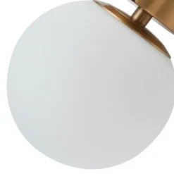 Lucande loftslampe Bidolo, messingfarvet, glas, 15 cm, IP44