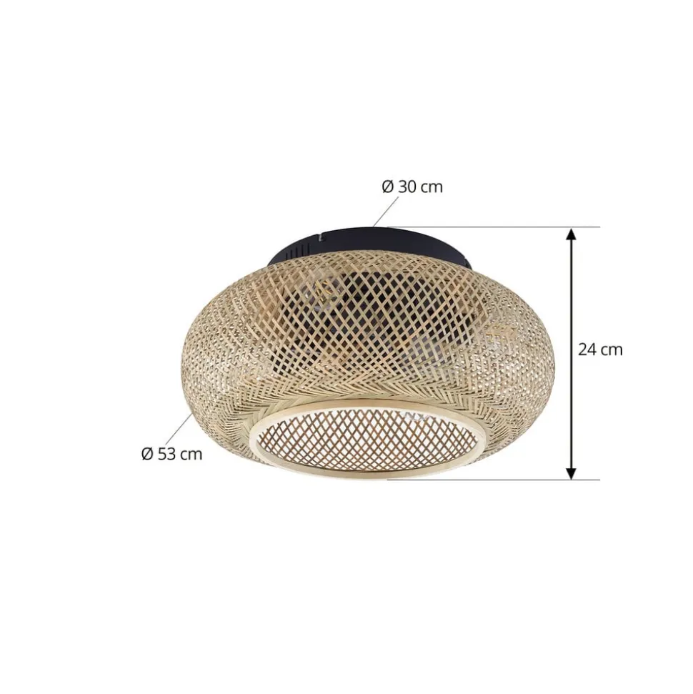 Lucande loftventilator med lys Cordie, DC, lydsvag, Ø 53 cm