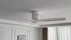 Lucande loftventilator Vindur, hvid, DC, støjsvag, Ø 132 cm