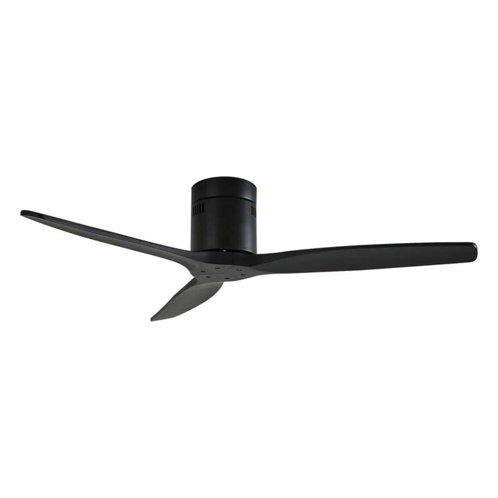 Lucande loftventilator Vindur, sort, DC, støjsvag, 132 cm