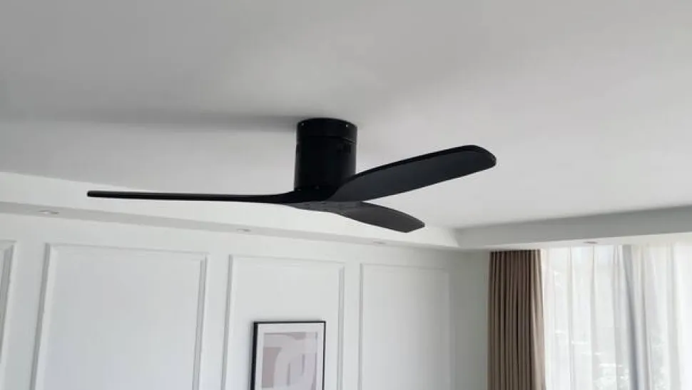 Lucande loftventilator Vindur, sort, DC, støjsvag, 132 cm