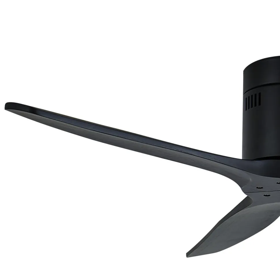 Lucande loftventilator Vindur, sort, DC, støjsvag, 132 cm