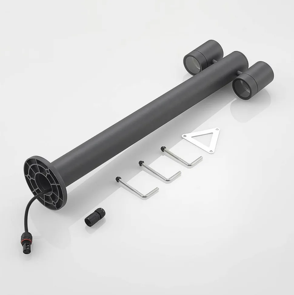 Lucande Maloney pullert, 2 lyskilder, 75 cm, antracit