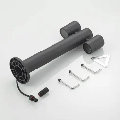 Lucande Maloney sokkellampe, 50 cm, antracit, IP54