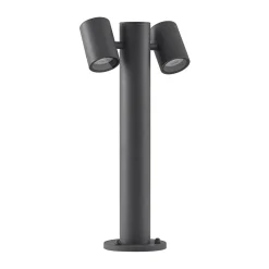 Lucande Maloney sokkellampe, 50 cm, antracit, IP54