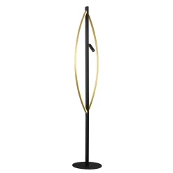 Lucande Matwei LED-gulvlampe, oval, messing