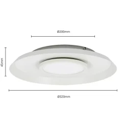 Lucande Merilla loftlampe, hvid