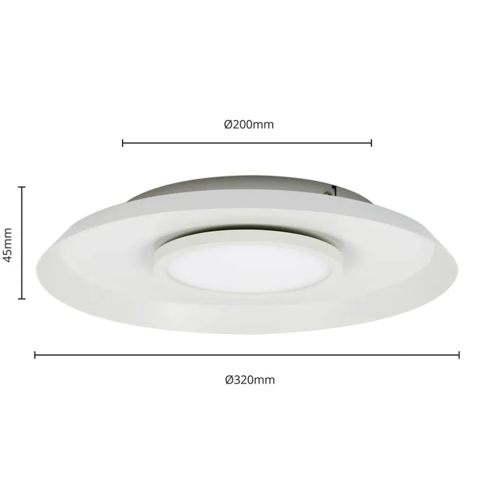 Lucande Merilla loftlampe, hvid