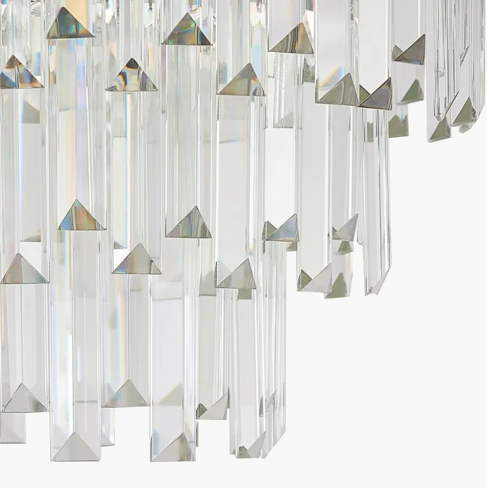 Lucande Miraia loftlampe i krystal, guld
