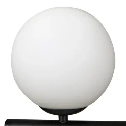 Lucande pendel Isandro, sort/opal, 7-lys