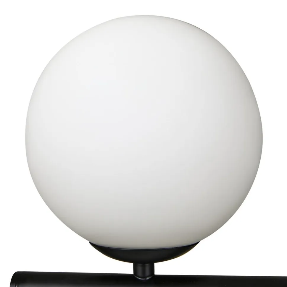 Lucande pendel Isandro, sort/opal, 7-lys
