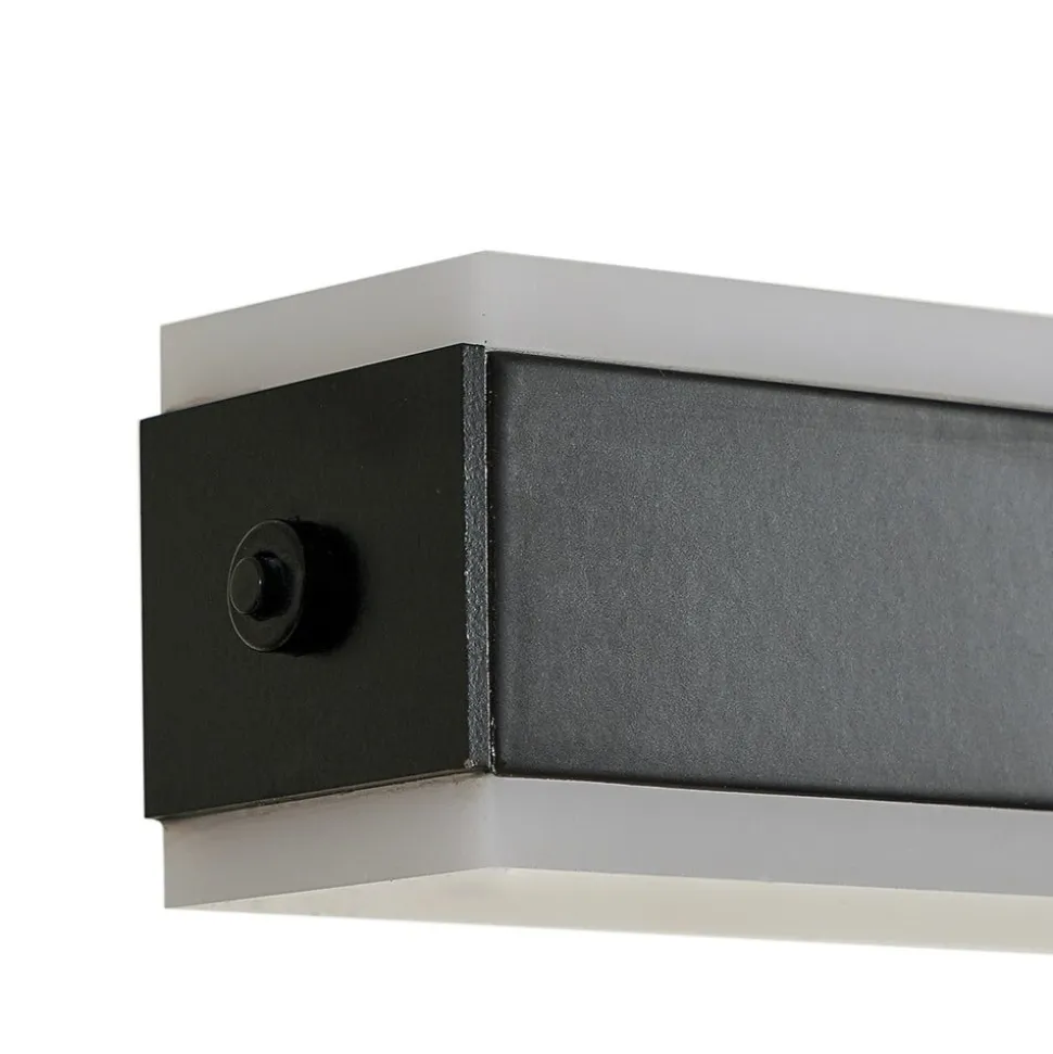 Lucande Pendolo LED-hængelampe, sort, aluminium, 120 cm