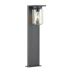 Lucande Semka vejlampe, 65 cm, antracit, glas, aluminium