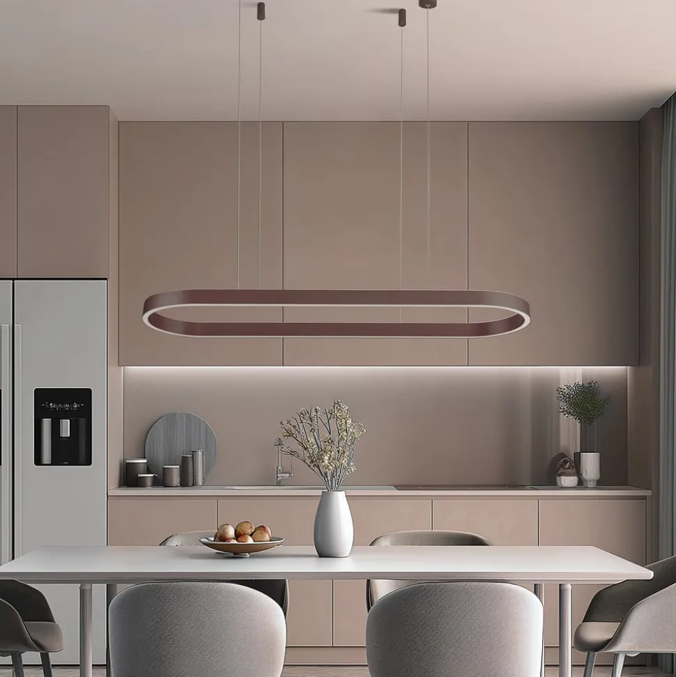 Lucande Smart LED-hængelampe Melinay, kaffe, CCT, Tuya