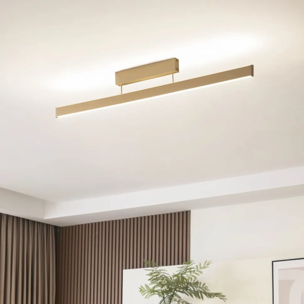 Lucande Smart LED-loftslampe Mylosh, guld, CCT, Tuya
