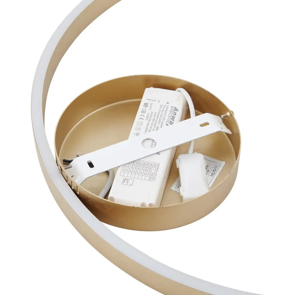 Lucande Smart LED-loftslampe Moise, guld, CCT, Tuya
